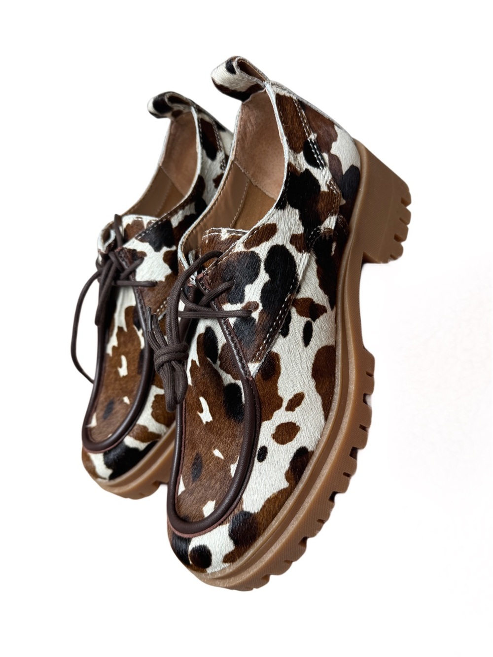 NWOT Dolce Vita Milza Cow Print Calf Hair Loafers 7.5